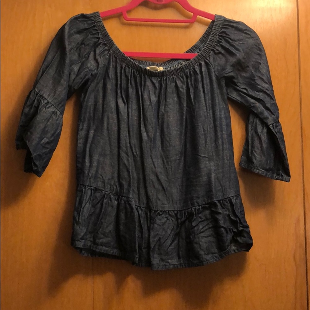 Denim off the shoulder top
